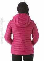 W15 Women's Timeless Hoody Down Jacket - Wild / Bryte Pink - Spyder Womens Timeless Hoody Down Jacket (Wild/Bryte Pink) Back                                                                                       