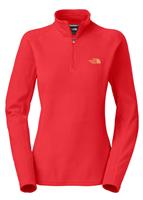 W15 Women's Glacier 1/4 Zip - Melon Red - The North Face Womens Glacier 1/4 Zip
