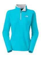 W15 Women's Glacier 1/4 Zip - Turquoise Blue - The North Face Womens Glacier 1/4 Zip