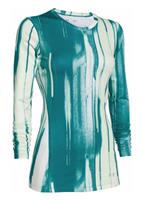 Women's Coldgear Infrared EVO Crew - Emerald Sari/Sugar Mint/Boulder - Under Armour Womens Coldgear Infrared EVO Crew Studio