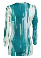 Women's Coldgear Infrared EVO Crew - Emerald Sari/Sugar Mint/Boulder - Under Armour Womens Coldgear Infrared EVO Crew Back Studio Back