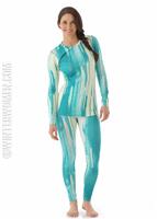 Women's Coldgear Infrared EVO Crew - Emerald Sari/Sugar Mint/Boulder - Under Armour Womens Coldgear Infrared EVO Crew Back Full2