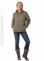 Women's StretchDown Jacket - Stone Green - Mountain Hardwear Womens StretchDown Jacket - WinterWomen.com
