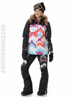 Roxy Women's Wildlife Jacket - Pop Snow Ocean Spray / Granatina - Roxy Womens Wildlife Jacket - WinterWomen.com                                                                                                         