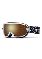 Women's Virtue Goggles - White Dots/Gold Sol-X Mirror - Smith Womens Virtue Goggles - WinterWomen.com