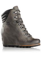 Women's Conquest Wedge Boot - Quarry, Black - Sorel Womens Conquest Wedge Boot - WinterWomen.com