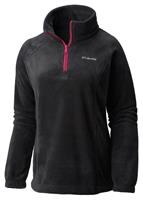 Women's Benton Springs Half Zip - Black / Deep Blush - Columbia Womens Benton Springs Half Zip - WinterWomen.com                                                                                             