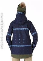 Women's Riji Jacket - Dark Blue Mud Cloth - DC Womens Riji Jacket - WinterWomen.com                                                                                                               