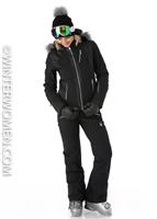 Women's Amour Faux Fur Jacket - Black / Black - Spyder Womens Amour Faux Fur Jacket - WinterWomen.com