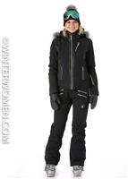 Women's Amour Faux Fur Jacket - Black / Black - Spyder Womens Amour Faux Fur Jacket - WinterWomen.com                                                                                                 