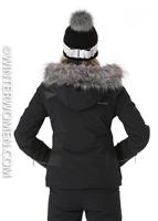 Women's Amour Faux Fur Jacket - Black / Black - Spyder Womens Amour Faux Fur Jacket - WinterWomen.com                                                                                                 