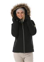 Isabella Faux Fur Jacket - Black / Black - Nils Isabella Faux Fur Jacket - WinterWomen.com                                                                                                       
