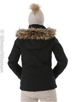 Isabella Faux Fur Jacket - Black / Black - Nils Isabella Faux Fur Jacket - WinterWomen.com                                                                                                       