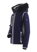 Alanna Faux Fur Parka - Navy / White - Nils Alanna Faux Fur Parka - WinterWomen.com                                                                                                          