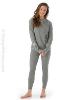 Maddie Baselayer Top - Cloud Grey / Cloud Grey / White - Nils Maddie Baselayer Top - WinterWomen.com                                                                                                           