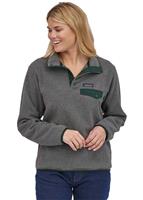 Women's Lightweight Synch Snap-T Pullover - Nickel with Northern Green (NNOG) - Patagonia Womens Lightweight Synch Snap-T Pullover - WinterWomen.com