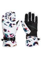 Women's Roxy Jetty Gloves - Bright White Leops (WBB5) - Roxy Women's Roxy Jetty Gloves - WinterWomen.com                                                                                                      