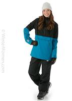 Volcom Womens Mirror Pullover Shell Technical Snow Jacket Stripe - Hyped  Sports