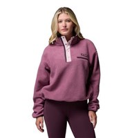 Women's Helvetia II Cropped Half Snap Fleece - Antique Mauve / Mineral Pink