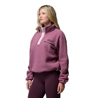 Women's Helvetia II Cropped Half Snap Fleece - Antique Mauve / Mineral Pink