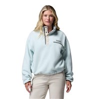 Women's Helvetia II Cropped Half Snap Fleece - Tea Light / Dark Stone