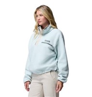 Women's Helvetia II Cropped Half Snap Fleece - Tea Light / Dark Stone