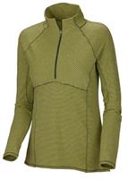 Women's Layer First Stripe Half Zip (Leapfrog) - Studio View