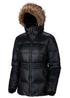 Women's Midtown Myth Jacket (Black) - Hood Up View