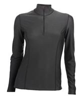 Women's Doeskin Zip T-Neck (Steel) - Sale - Studio Shot