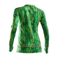 Women's Evo CG Mastermind Crew (Flash Green Print/Tropic Pink) - Back View