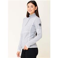 Women's Pow Zip Neck Sweater - Silver (045)