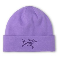 Embroidered Bird Toque Beanie - Aster / Azalea