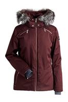 Nils Margaux Real Fur Jacket - Women's - Mahogany - Nils Margaux Jacket w/ Real Fur - WinterWomen.com                                                                                                     