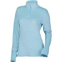 Women's Shimmer Bug Zip T-Neck - Frost