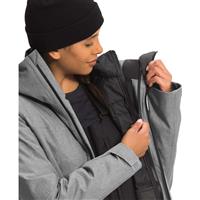 Women's Thermoball Eco Snow Triclimate Jacket - TNF Medium Grey Heather / Asphalt Grey
