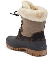 Women's Cozy Lace-up Winter Boots - Black / Taupe