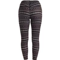 Women's Glacier Legging Base Layer - Black Snowflake Print
