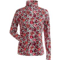 Women's Sport T-Neck Base Layer Top - Hot Pink Sport Print