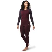 Women's Merino 250 Base Layer Pattern Crew - Black Cherry Dot