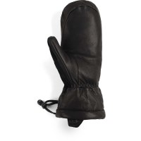 Women's Leather Down Mitten - Black