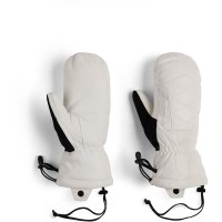 Women's Leather Down Mitten - White