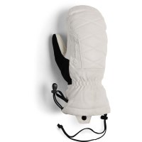 Women's Leather Down Mitten - White