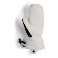 Women's Leather Down Mitten - White