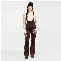 Women's Softshell Suspender Pants - Coffee Bean