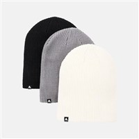 Recycled DND Beanie - 3 Pack - True Black / Sharkskin / Stout White