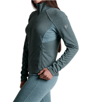 Women's Reactiv Grid Fleece FZ - Mineral Blue
