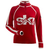 Women's Ski Sweater - Red / White