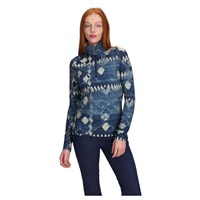Women's Oly Baselayer Zip Top - Indigo Mountains