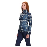 Women's Oly Baselayer Zip Top - Indigo Mountains