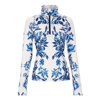 Women's Oly Baselayer Zip Top - Midnight Flowers